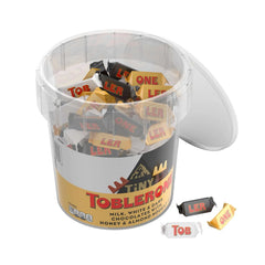 TOBLERONE Tiny Assorted Chocolate Bars Variety Pack (Milk, Dark, & White), Bulk Chocolate, 115 Pieces