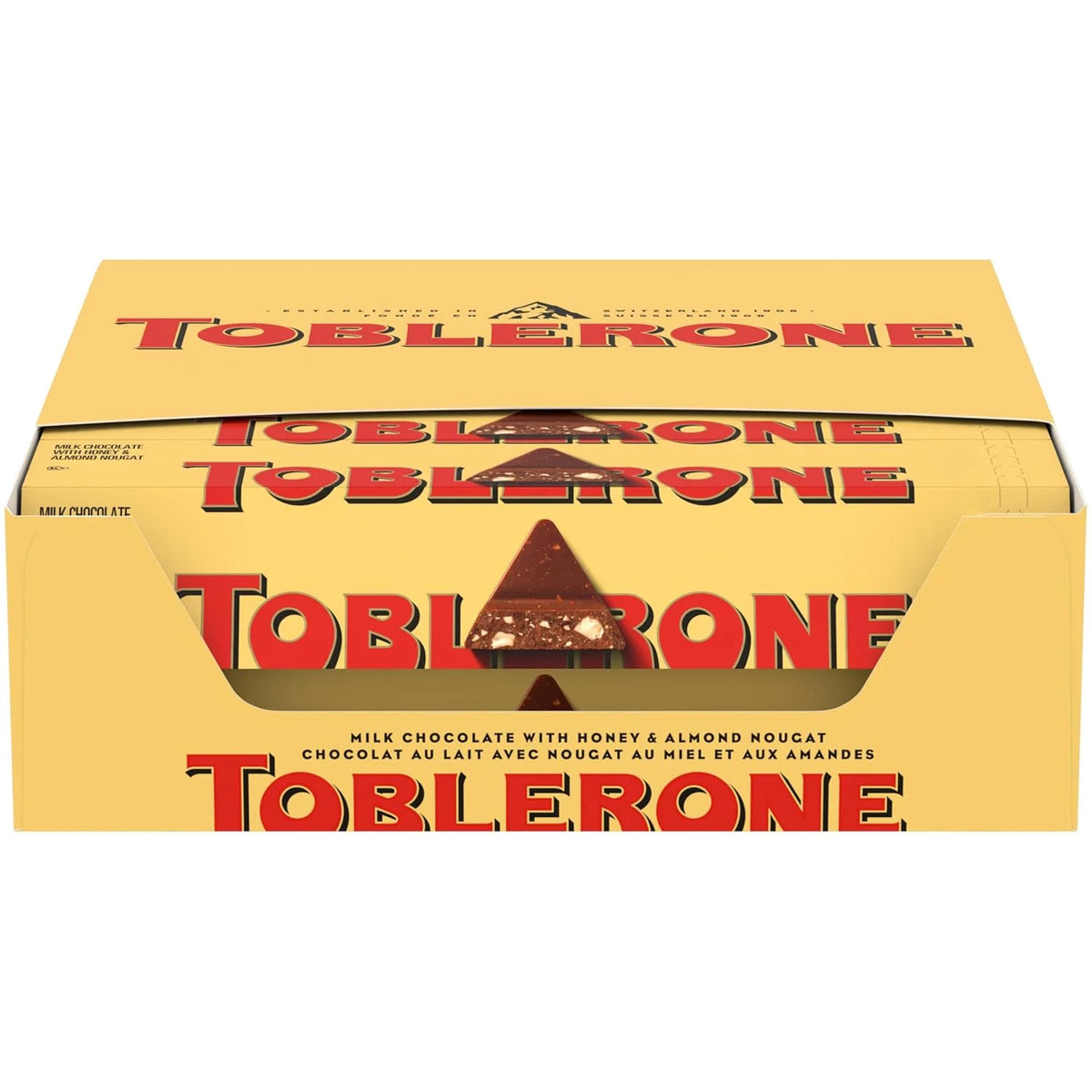 TOBLERONE Milk Chocolate Bar with Honey and Almond Nougat, Mother's Day, 20 - 3.52 oz Bars