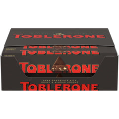 TOBLERONE Dark Chocolate Bar with Honey and Almond Nougat, Bulk Chocolate, 20 - 3.52 oz Bars